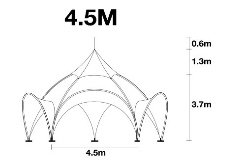 4.5m arch tent